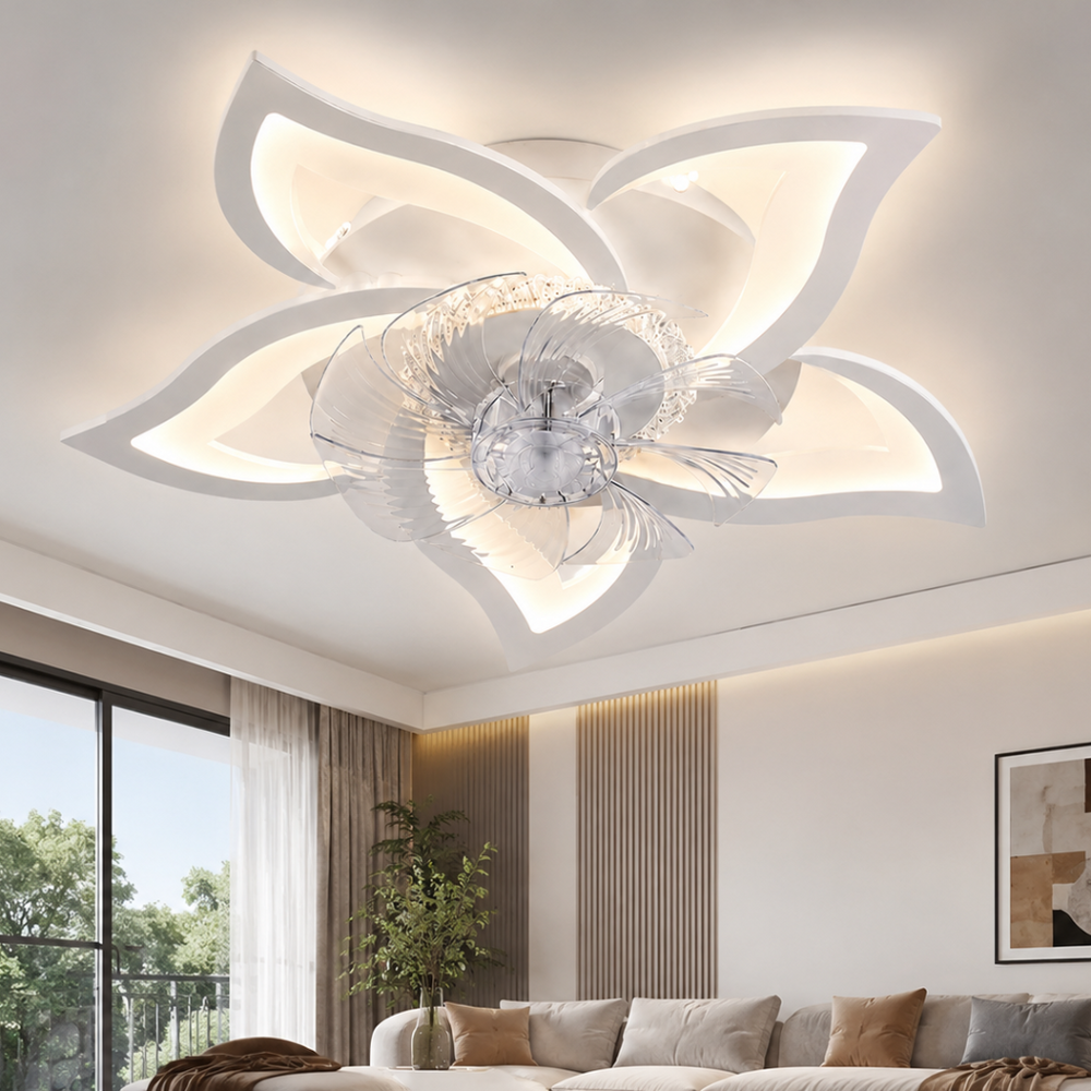 Ventilateur de plafond Zéphyr LED silencieux, installation au plafond