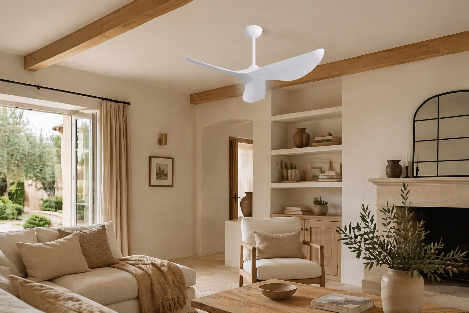 Capri | Ventilateur design LED télécommande 97 cm