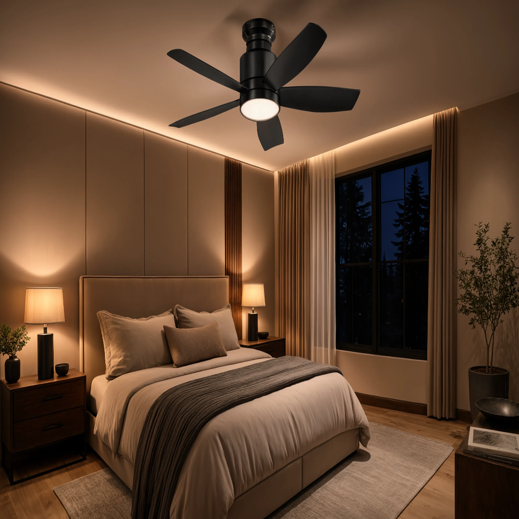Ventilateur de Plafond Design Moderne & Épuré - Modèle Helixir