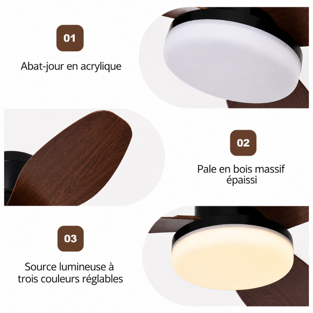 Ventilateur de plafond Mistrale industriel LED, vue en situation