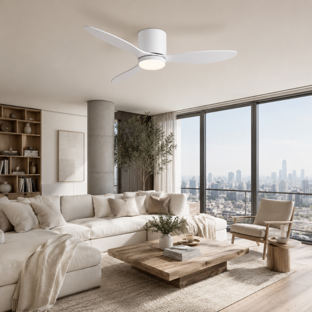 Ventilateur de plafond Vento ultra-silencieux LED, rendu design