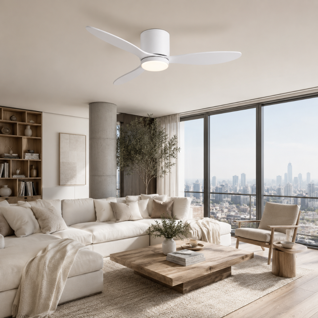 Ventilateur de Plafond Plafonnier Ultra-Silencieux avec LED - Modèle Vento