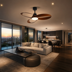 Ventilateur de Plafond Design en Bois Naturel - Modèle Sirocco