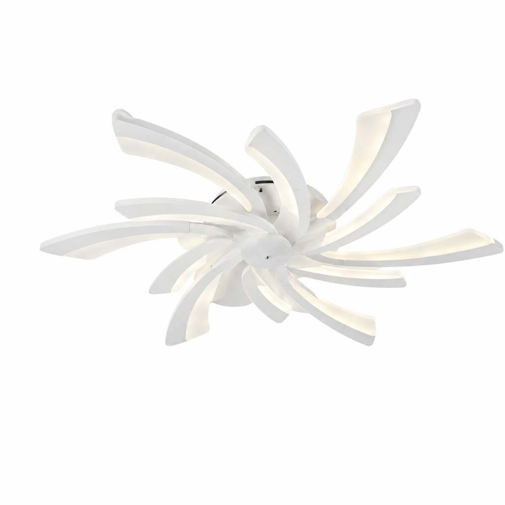 Ventilateur de Plafond Design Éventail avec LED - Modèle Levante