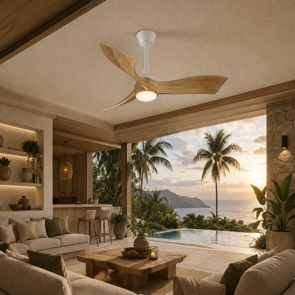 Ventilateur de plafond Cygne, vue d'ensemble