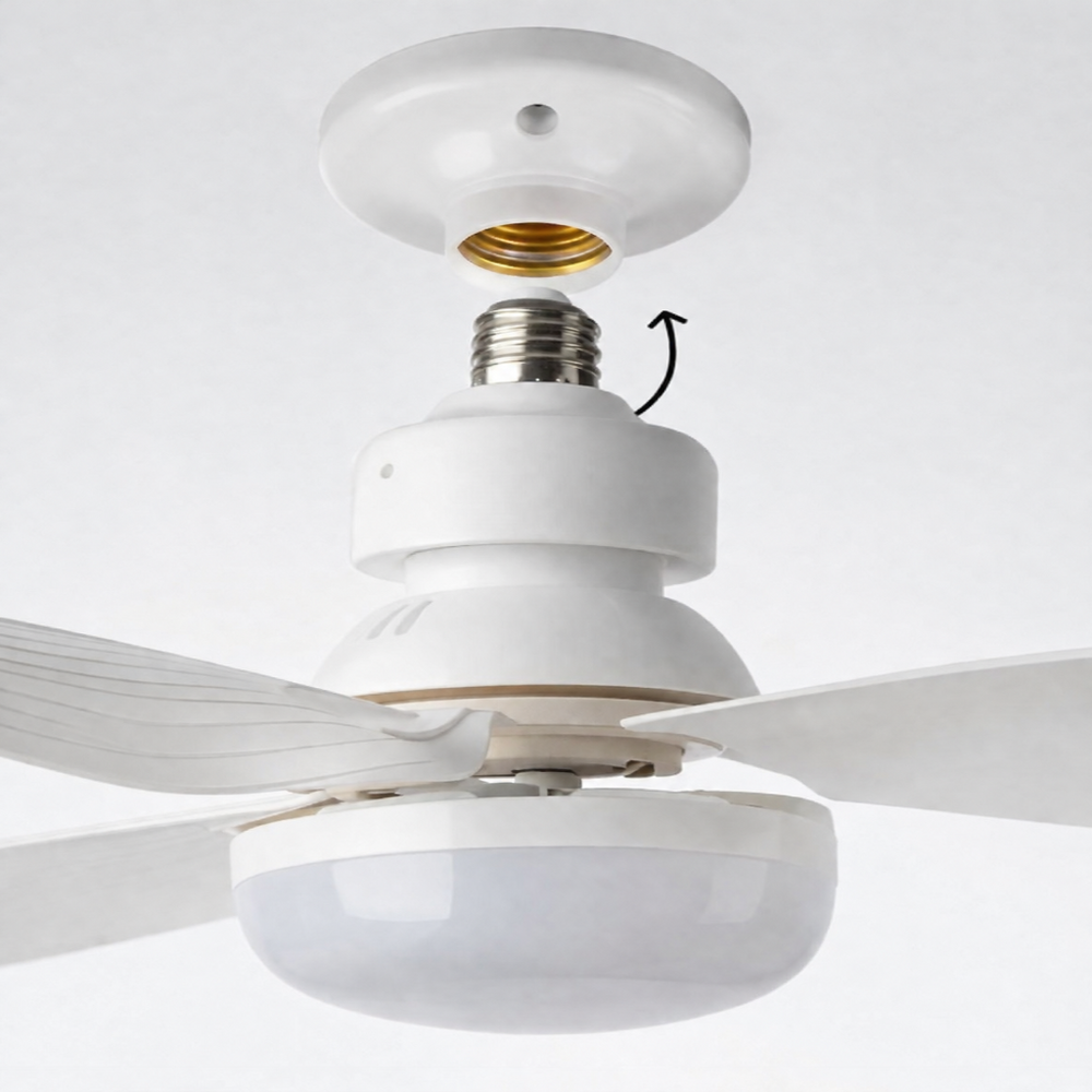 Mini ventilateur LED Nano à visser, rendu design