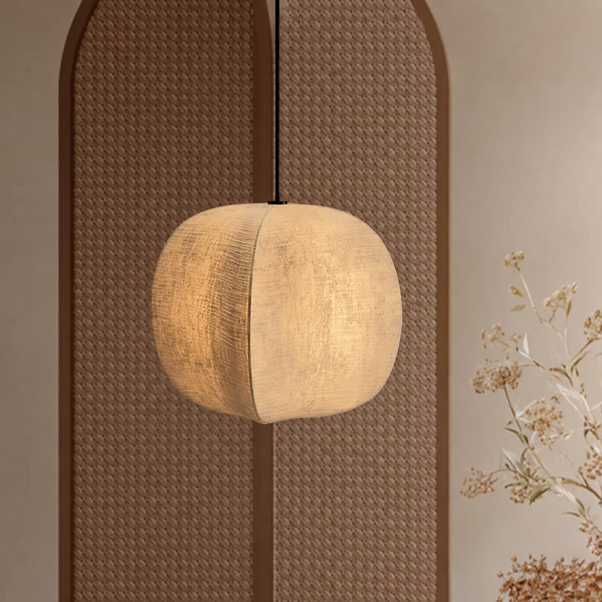 Suspension japonaise zen — visuel d'ambiance