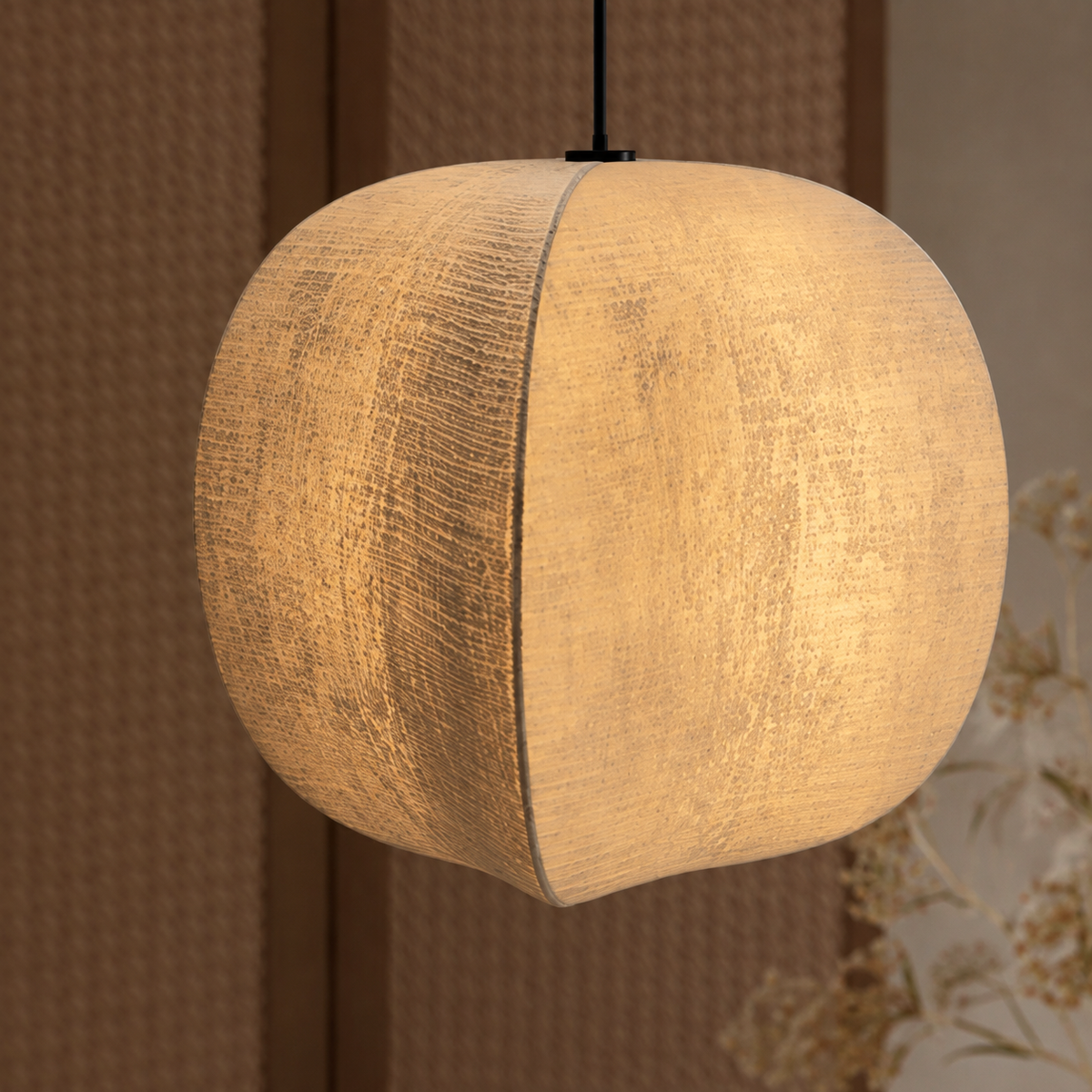 Suspension japonaise zen — détail texture