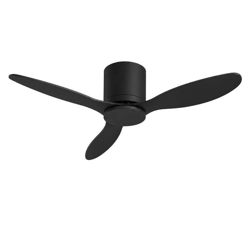 Ventilateur de plafond Axiolog bois naturel, vue en situation