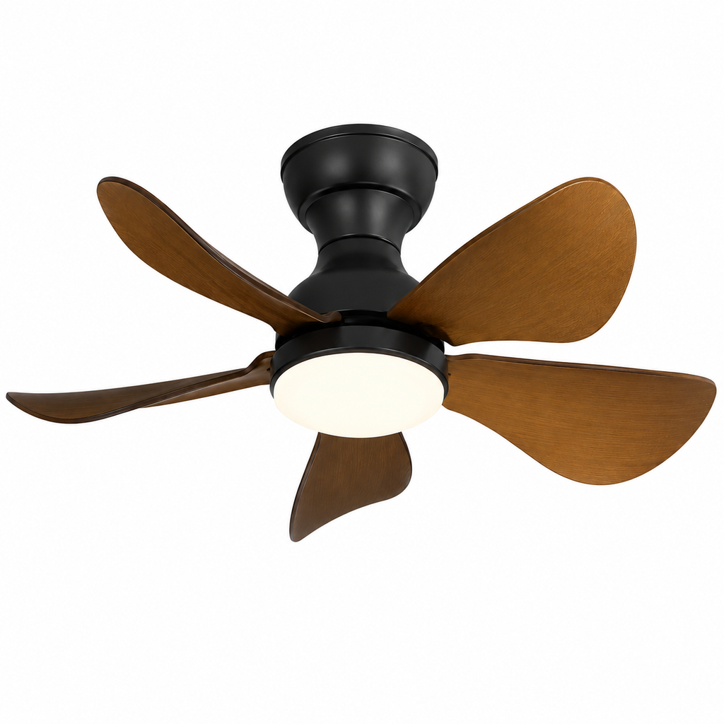 Ventilateur de Plafond Design Industriel & Plafonnier LED - Modèle Sigue