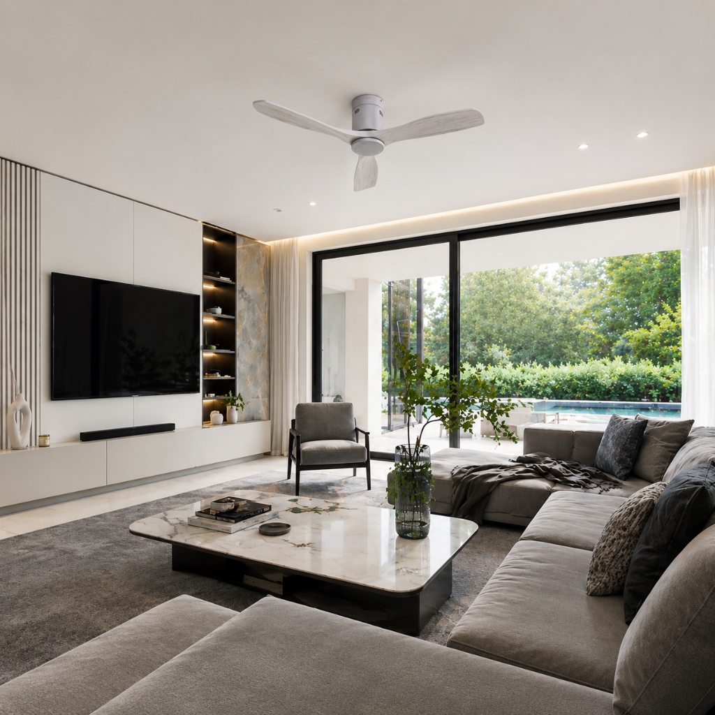 Ventilateur de Plafond Design Contemporain & Fluide - Modèle Calan