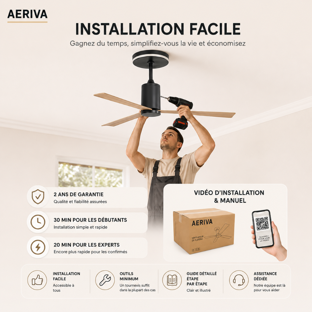 Ventilateur de Plafond Design Audacieux & Moderne - Modèle Némésis