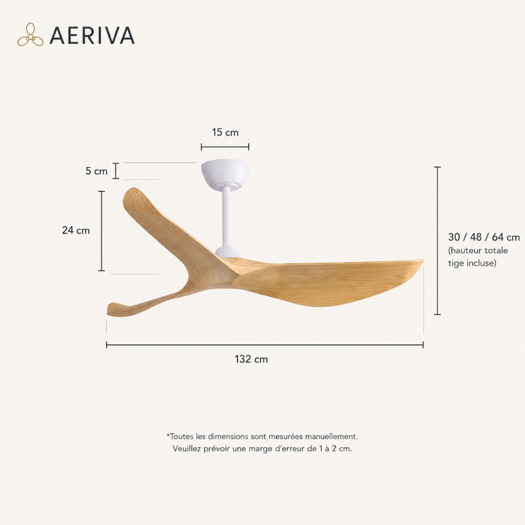 Ventilateur de Plafond Design Élégant & Compact - Modèle Capri