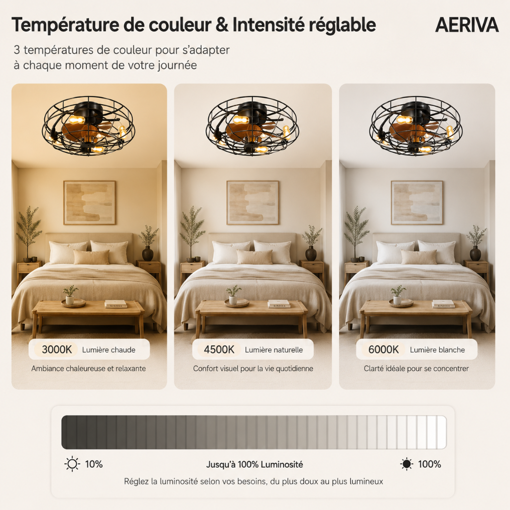 Ventilateur de Plafond Design Audacieux & Moderne - Modèle Némésis