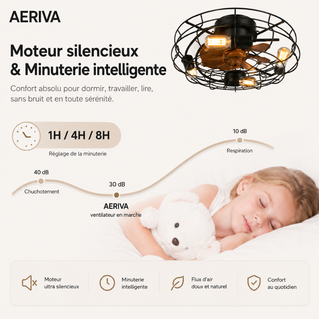 Ventilateur de Plafond Design Audacieux & Moderne - Modèle Némésis