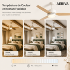 Ventilateur de Plafond Design avec Éclairage LED – Modèle Listo
