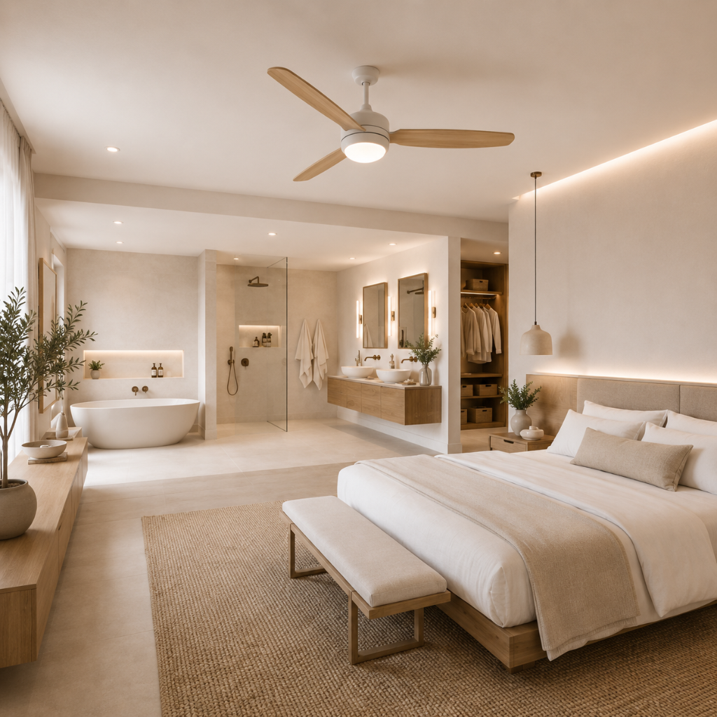Ventilateur de Plafond Design avec Éclairage LED – Modèle Listo