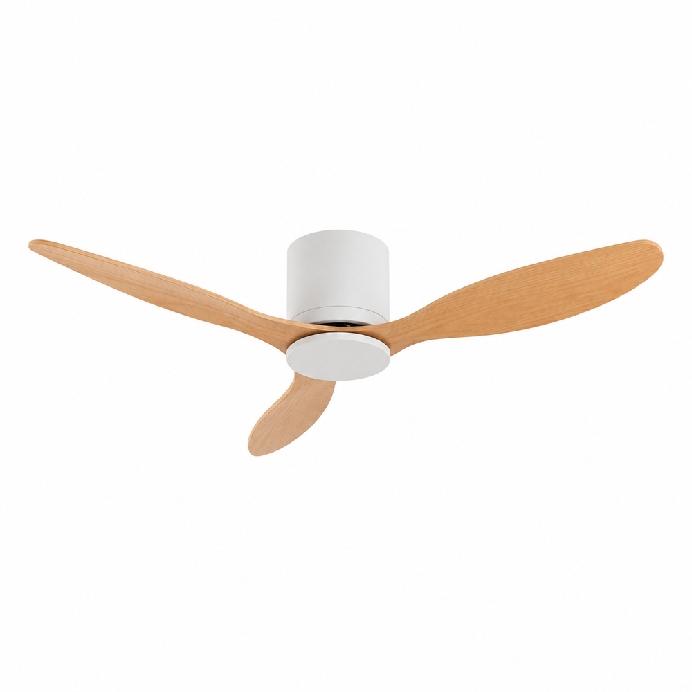 Ventilateur de plafond Axiolog bois naturel, rendu produit