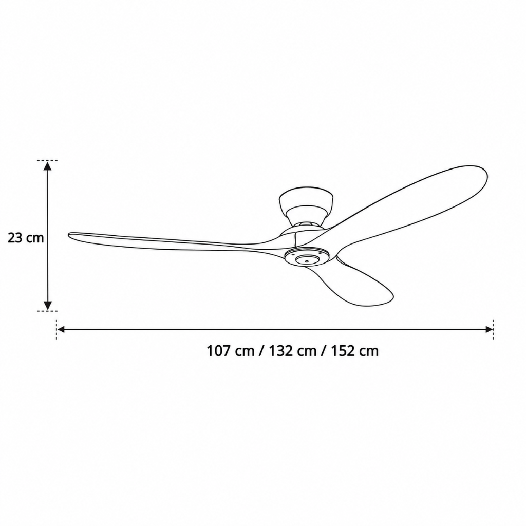 Ventilateur de Plafond Design en Bois Sombre – Modèle Vida
