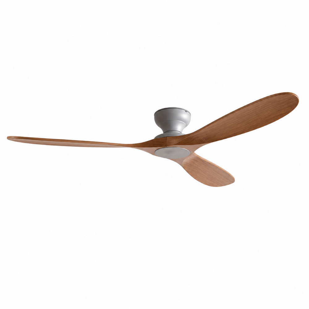 Ventilateur de plafond Vida bois sombre, détail des pales