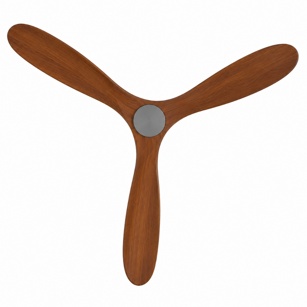 Ventilateur de plafond Vida bois sombre, vue rapprochée