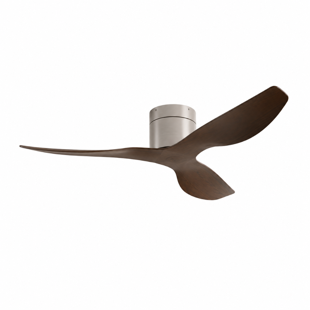 Ventilateur de Plafond Ultra-Plat en Bois Sombre – Modèle Vergo