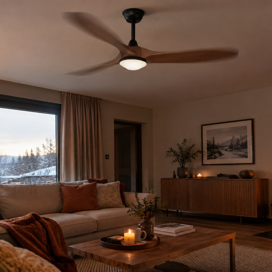 Ventilateur de Plafond Design Finition Bois – Modèle Alizé