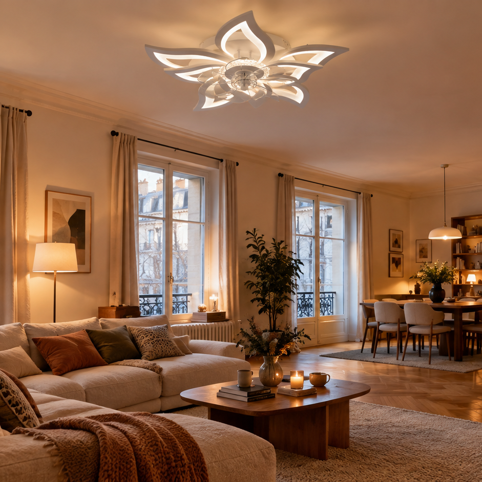 Ventilateur de Plafond LED Silencieux Modèle Zéphyr