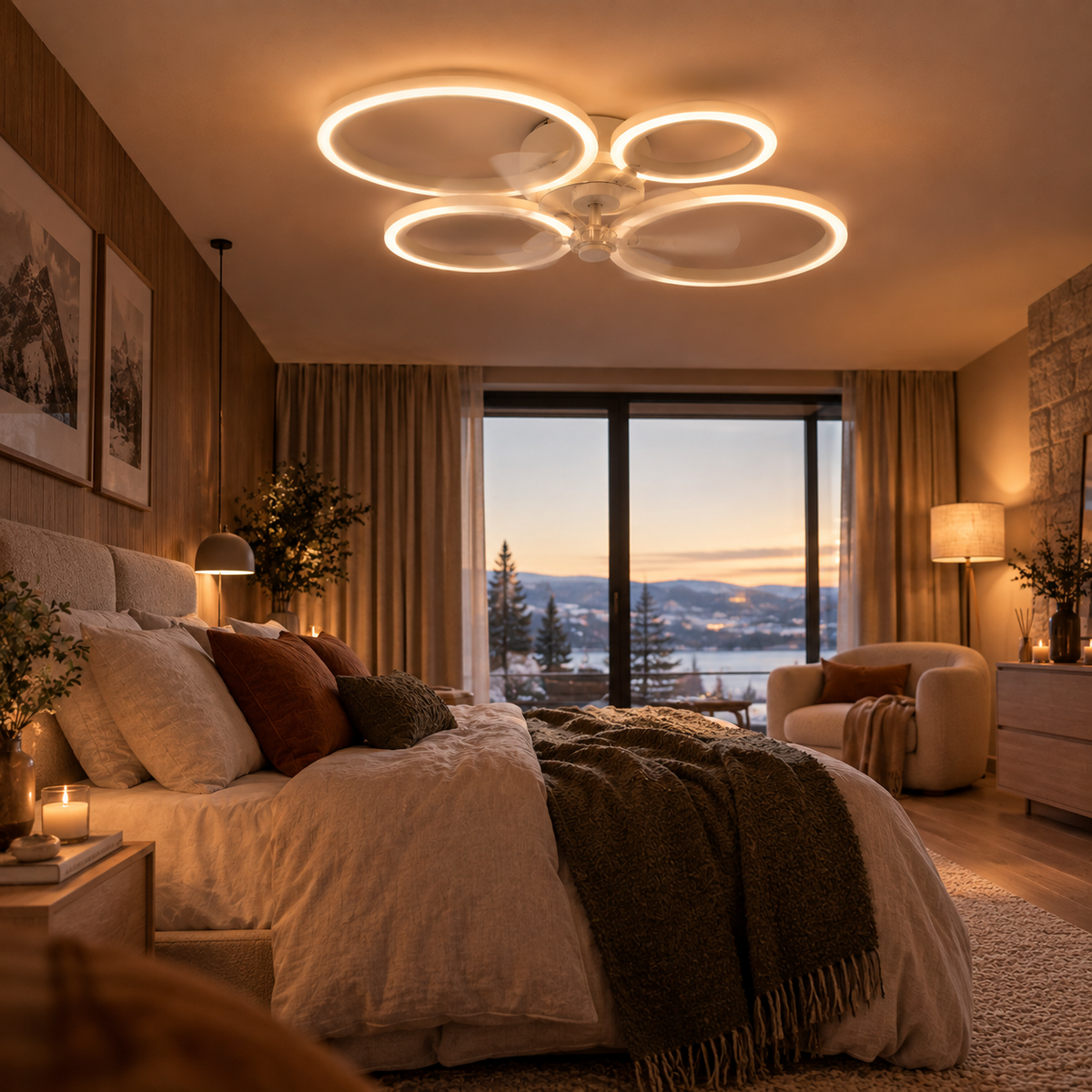 Ventilateur de Plafond LED Géométrique Modèle Meltem