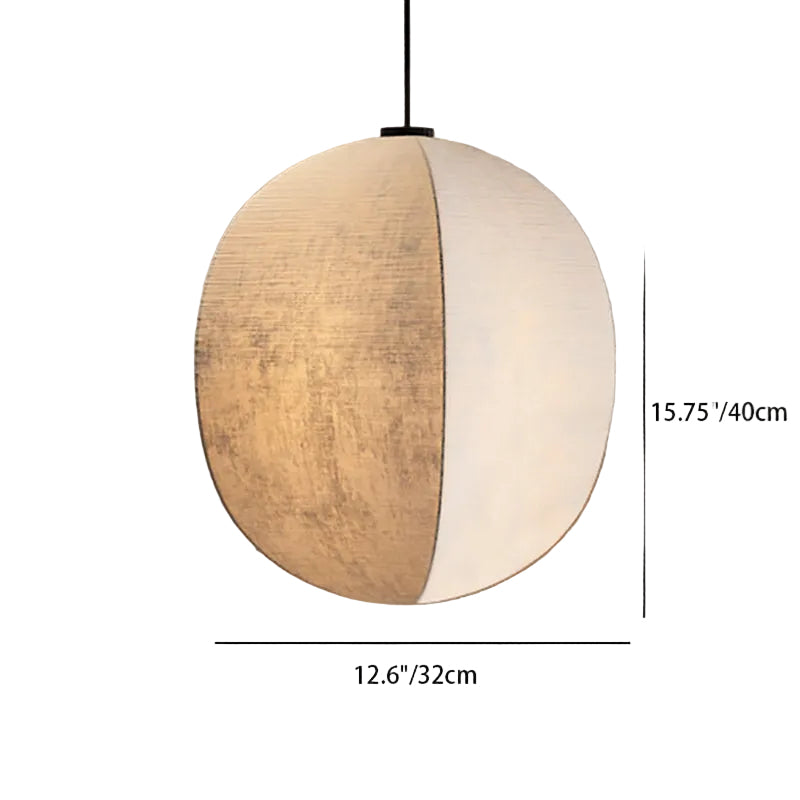 Grande suspension japonaise sculpturale, 32x40cm — détail