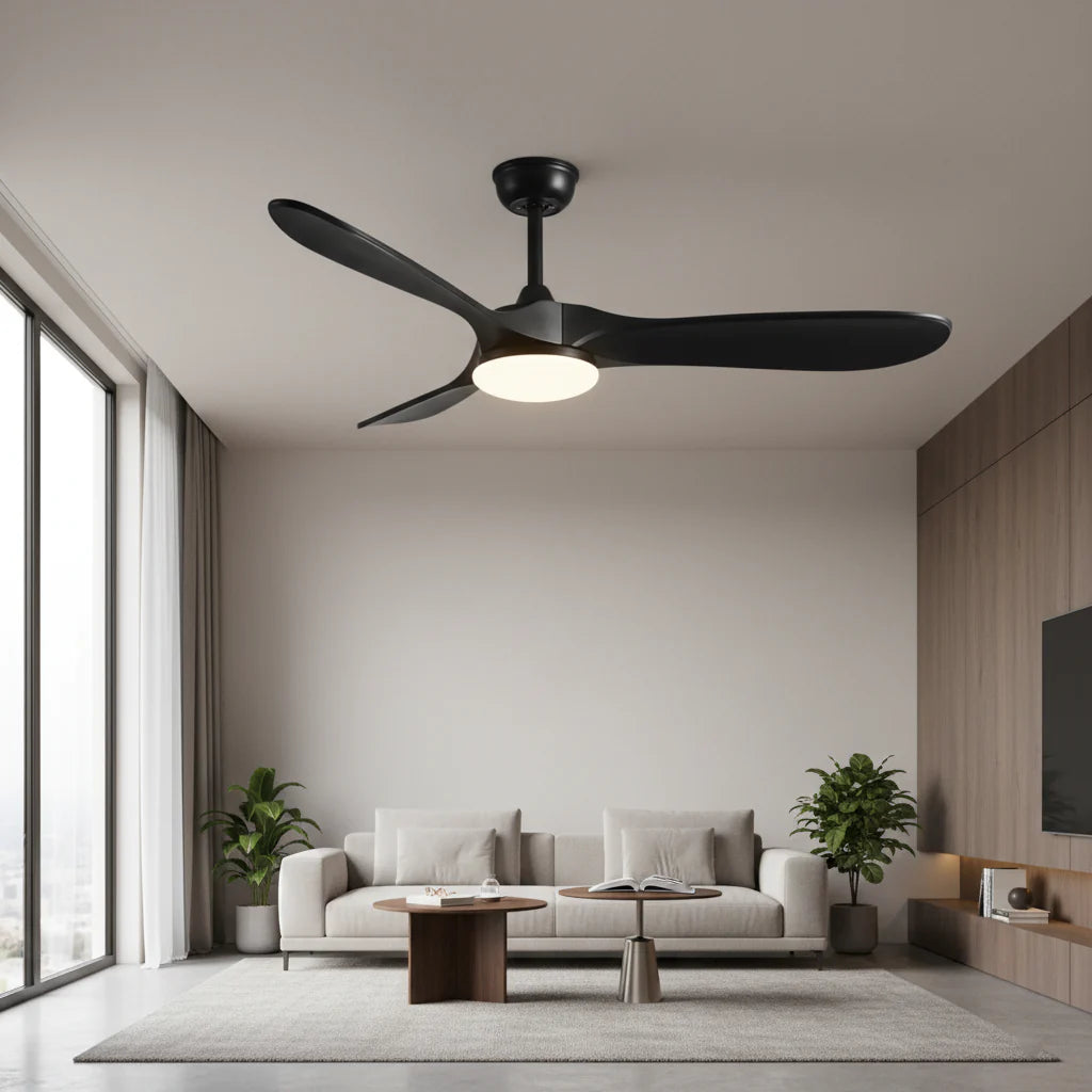 Ventilateur de Plafond Design en Bois Massif – Modèle Alizé