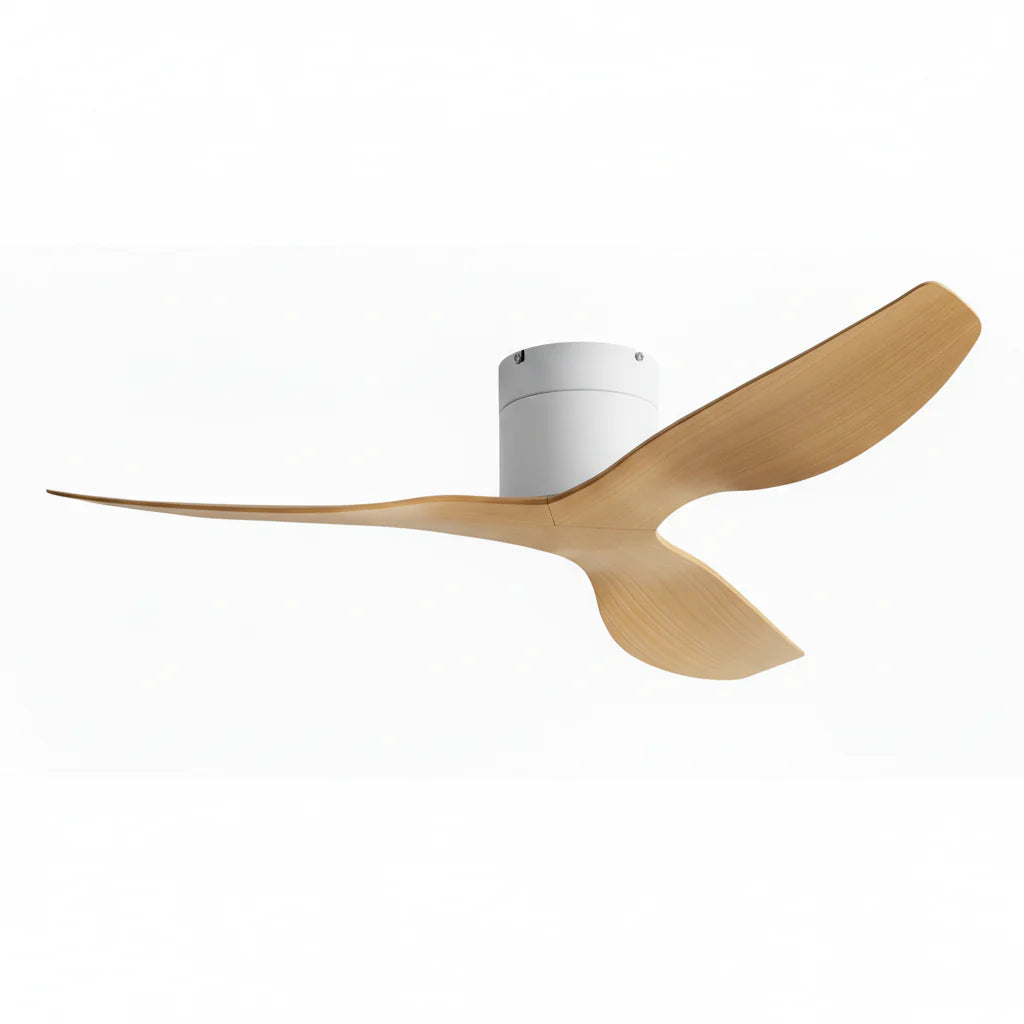 Ventilateur de Plafond Ultra-Plat en Bois Sombre – Modèle Vergo