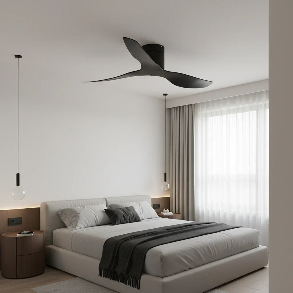 Tonta | Ventilateur ultra-plat noir et ABS noir