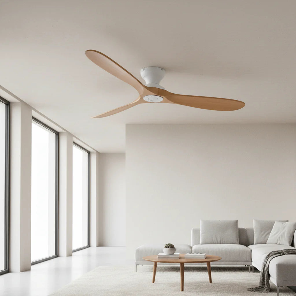 Ventilateur de Plafond Design en Bois Sombre – Modèle Vida