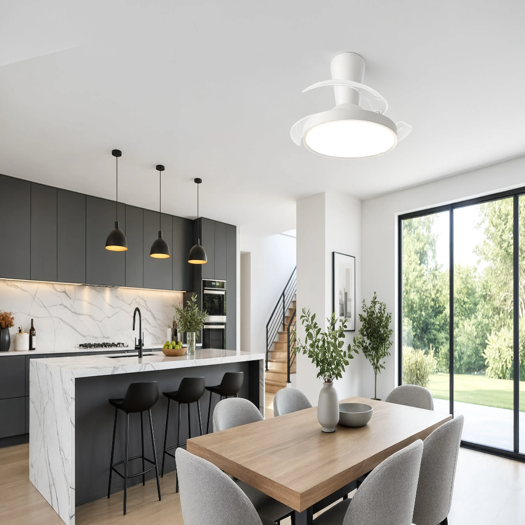 Ventilateur de Plafond Ultra-Fin avec LED - Modèle Tramontane