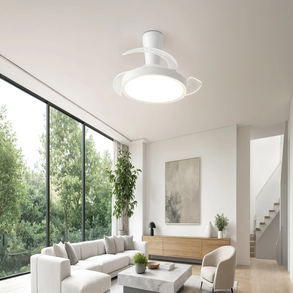 Ventilateur de Plafond Ultra-Fin avec LED - Modèle Tramontane