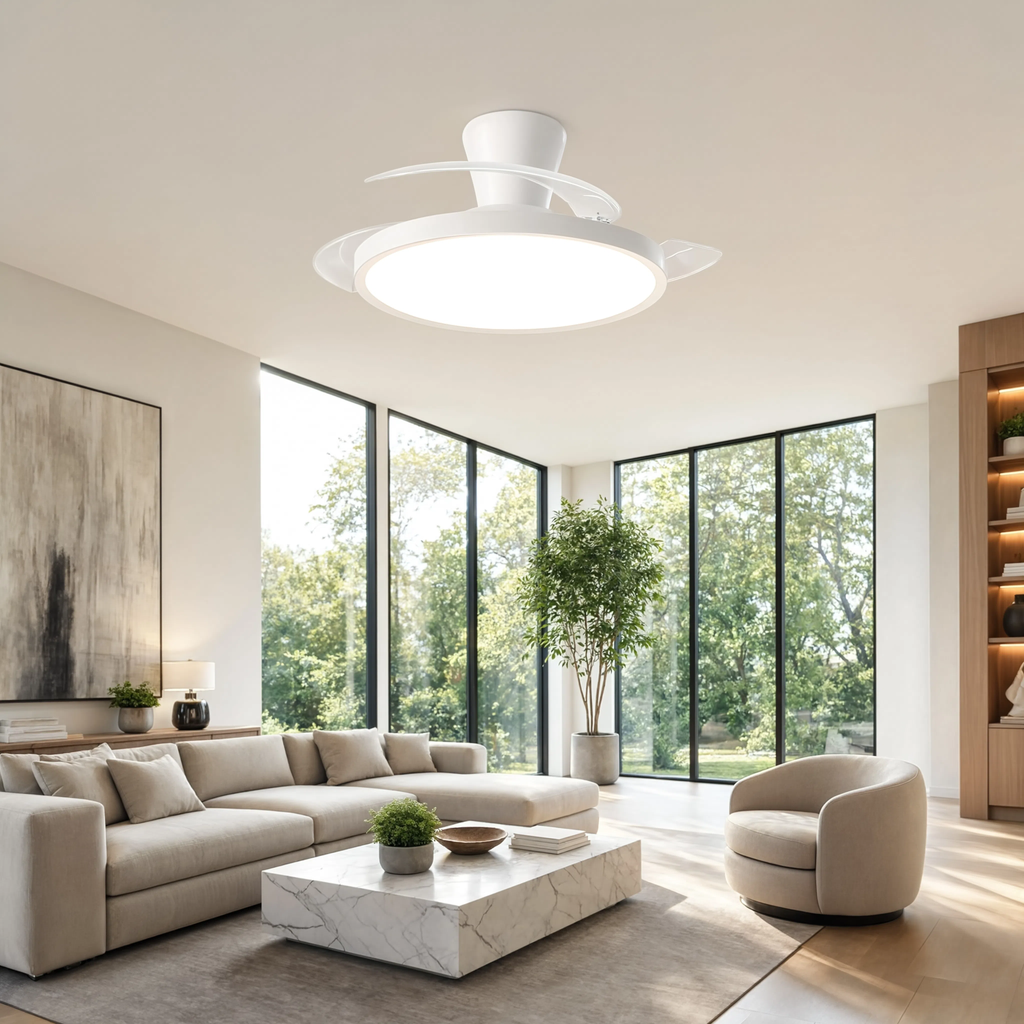 Ventilateur de Plafond Ultra-Fin avec LED - Modèle Tramontane
