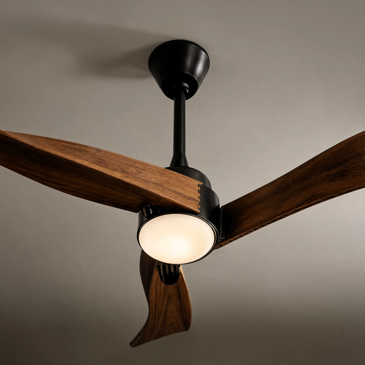 Ventilateur de plafond Cygne, gros plan sur le design