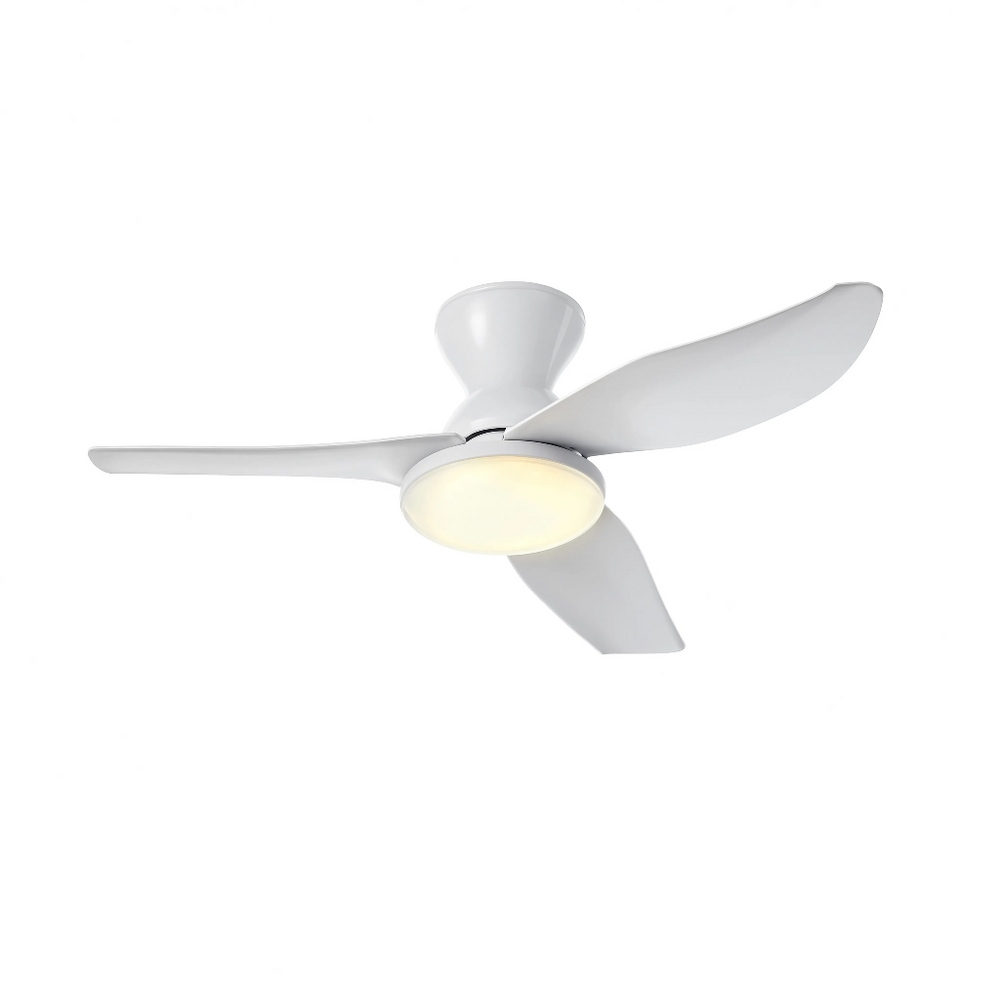 Ventilateur de plafond Mistrale blanc, vue centrée