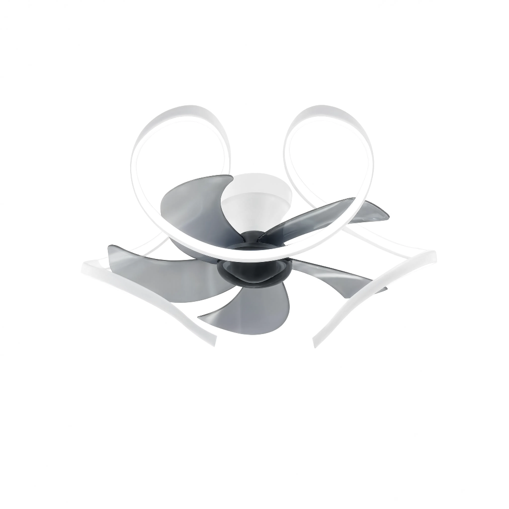 Ventilateur de Plafond Art Déco Sculptural avec LED - Modèle Harmattan