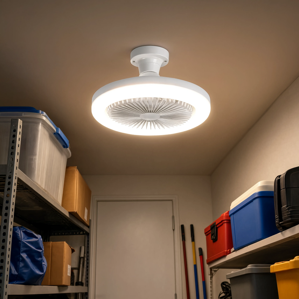 Ampoule ventilateur Levanto 3-en-1 LED, en débarras
