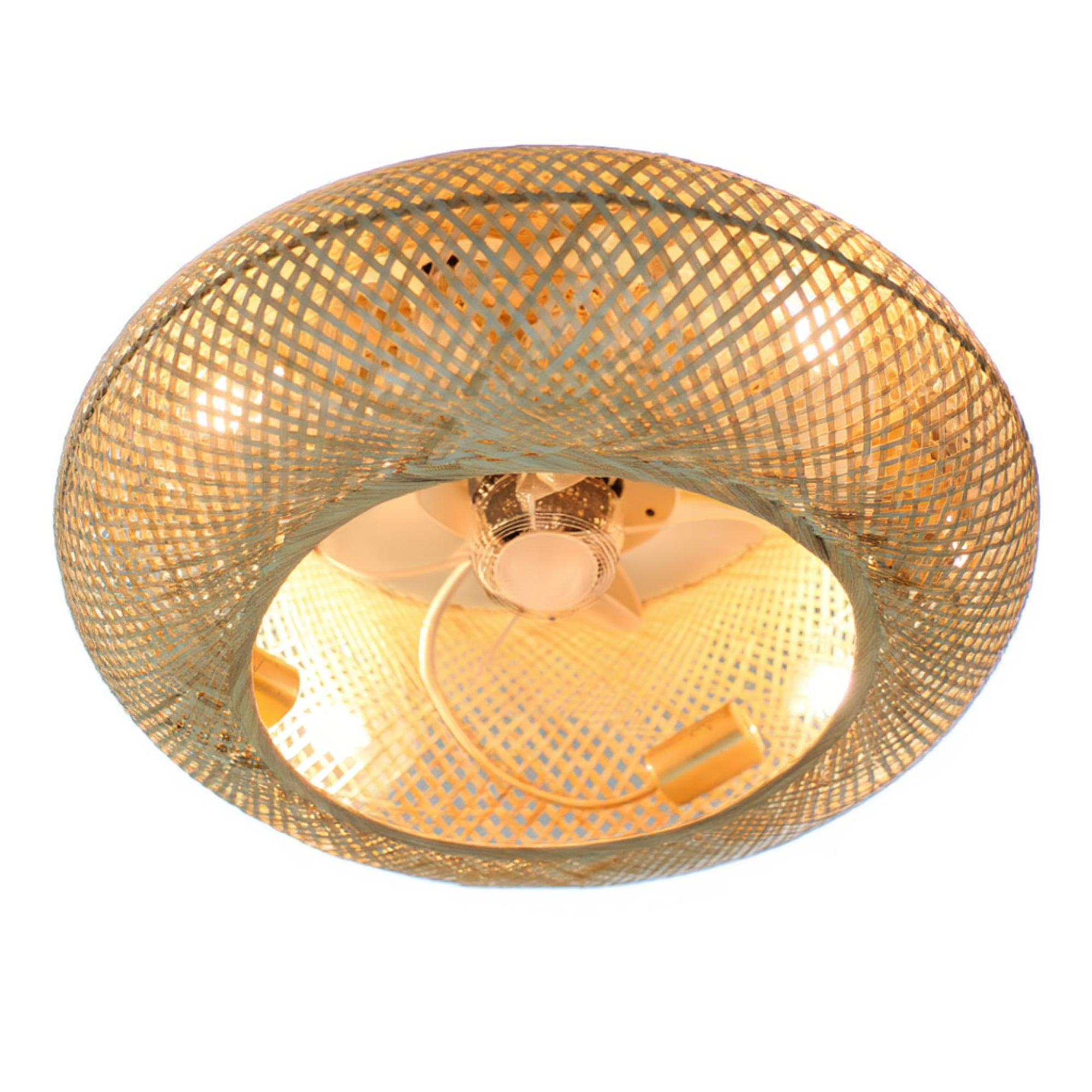 Ventilateur de Plafond en Bambou Tissé  Modèle Autan