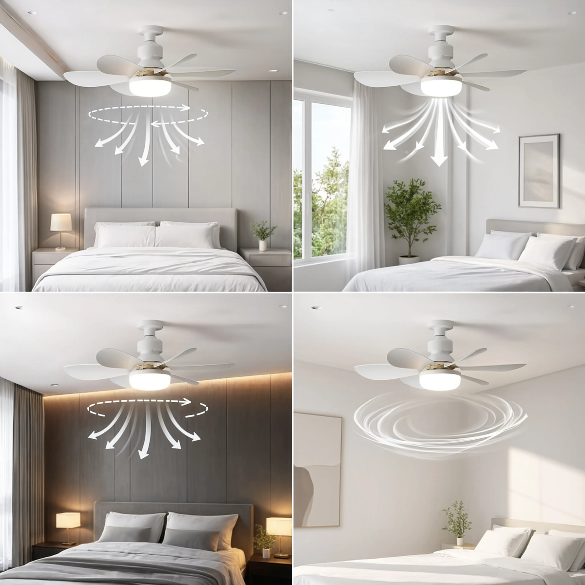 Mini ventilateur de plafond Nano, vue produit sans texte