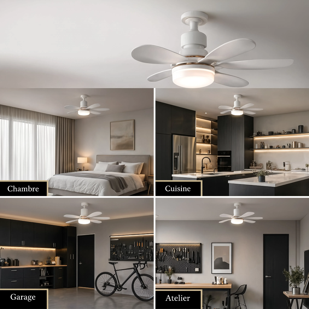 Mini Ventilateur LED d'Appoint à Visser — Modèle Nano