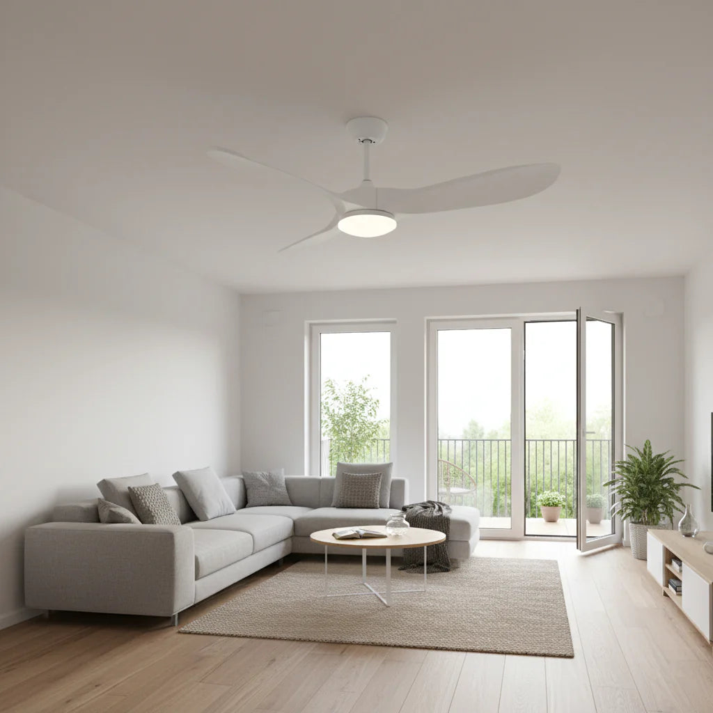 Ventilateur de Plafond Design en Bois Massif – Modèle Alizé