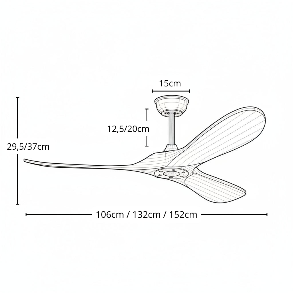 Ventilateur de Plafond Design & Silencieux — Modèle Eden