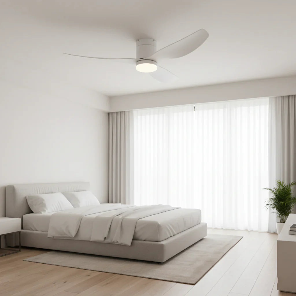 Wega | Ventilateur LED intégrée blanc et ABS blanc